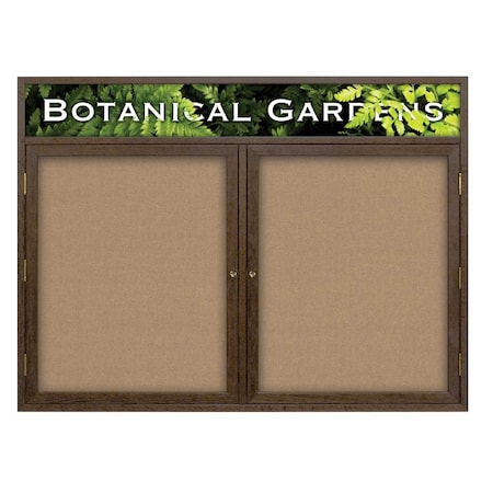 United Visual Products Open Faced Traditional Corkboard, 60x36" UV643A-BLACK-COBACC